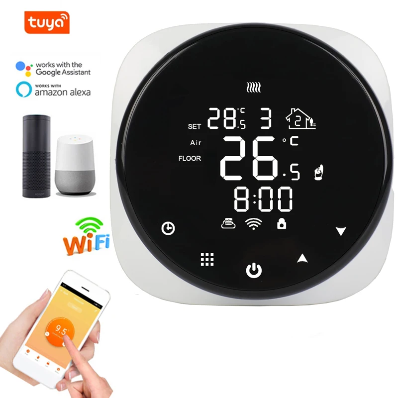 Умный Круглый термостат с Wi Fi инфракрасная панель для теплого пола Контроллер