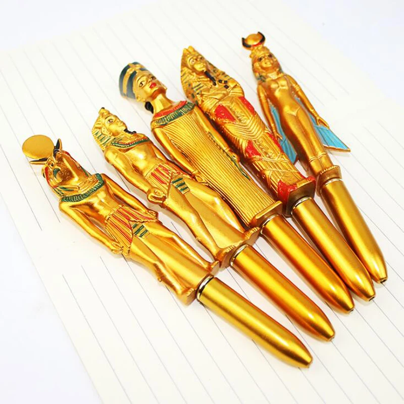 Креативный египетский фараон синие чернила Шариковая ручка горячее тиснение Мумия пишущая Шариковая ручка для школы и офиса