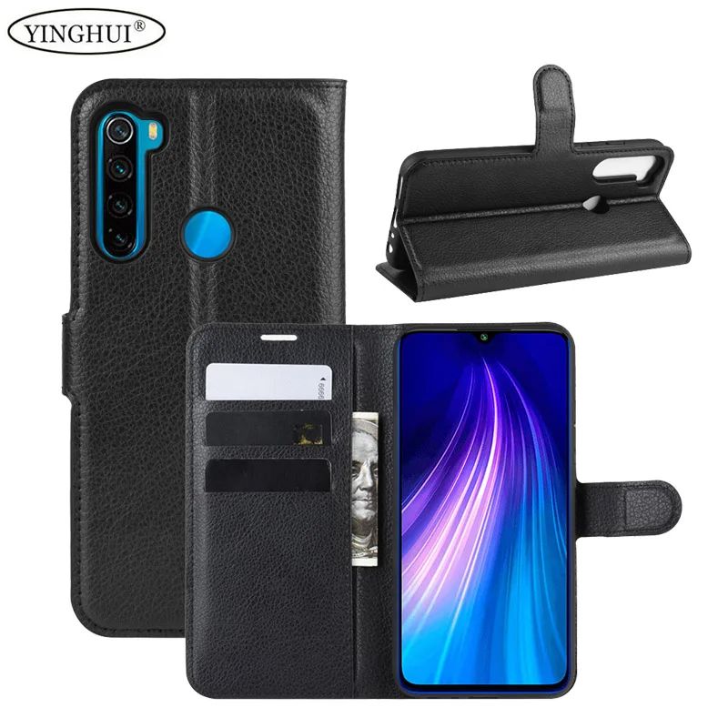 Для Xiaomi Redmi Note 8 Чехол кошелек стиль PU кожаный чехол для Xiaomi Redmi Note 8 с функцией подставки и держателем для карт