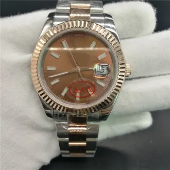 

luxury watch men rose gold AAA 40mm automatic mechanical No battery sweeping DateJUST stainless steel watches 2813 rolexable