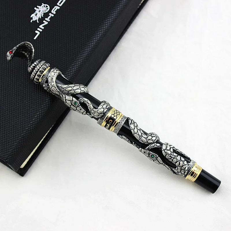 

2PCS Jinhao Precious red fiber barrel with warm synthetic ball pen writing
