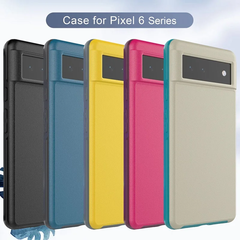 

For Google 6 Matte Hard PC Phone Case Anti-fall Soft TPU Frame Proteaction Back Cover For Google Pixel 6 Pro