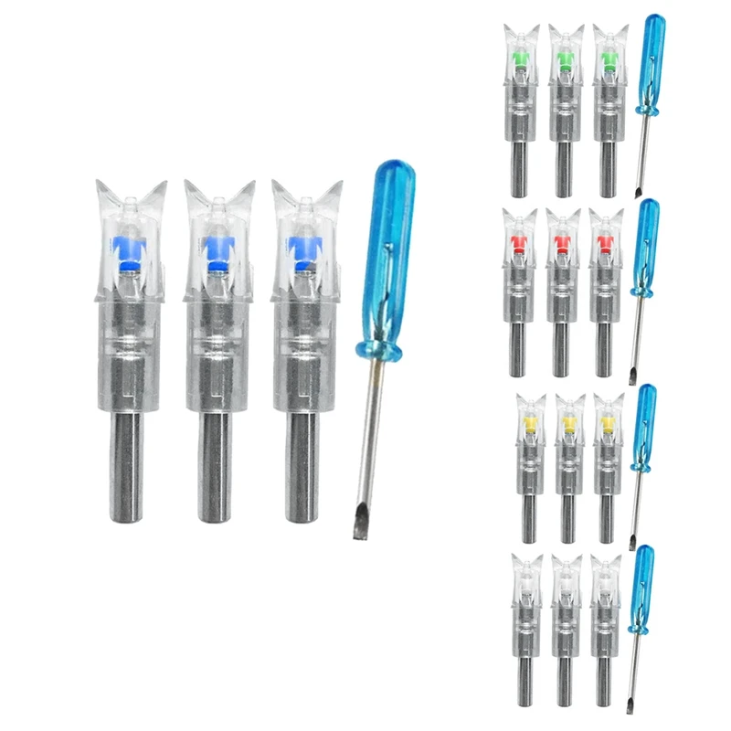 

LED Luminous Nock with Switch 7.62mm Inner Diameter Card String Automatically Lights Up the Crossbow Nock