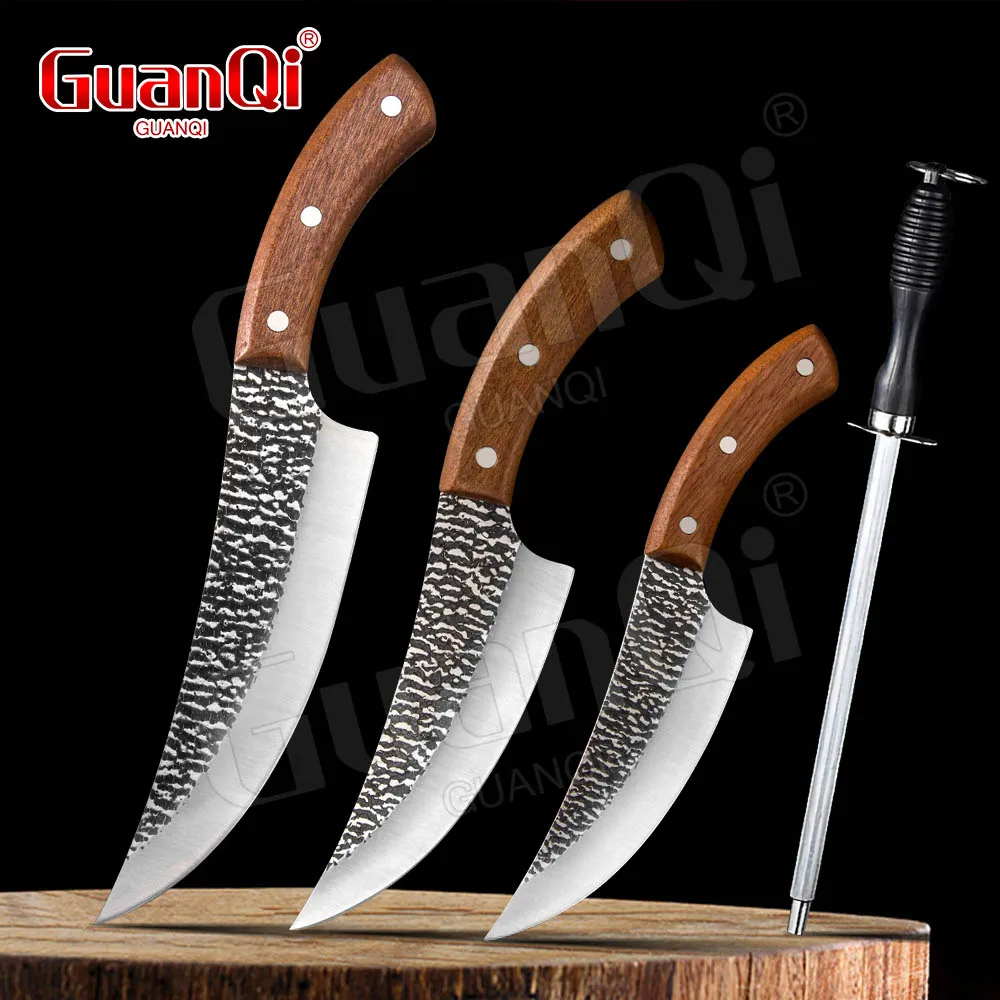 Handmade Forged 5Cr15Mov Steel Boning Knife Cleaver Professional Butcher Kitchen Knives Fishing Outdoor Camping Tool | Дом и сад