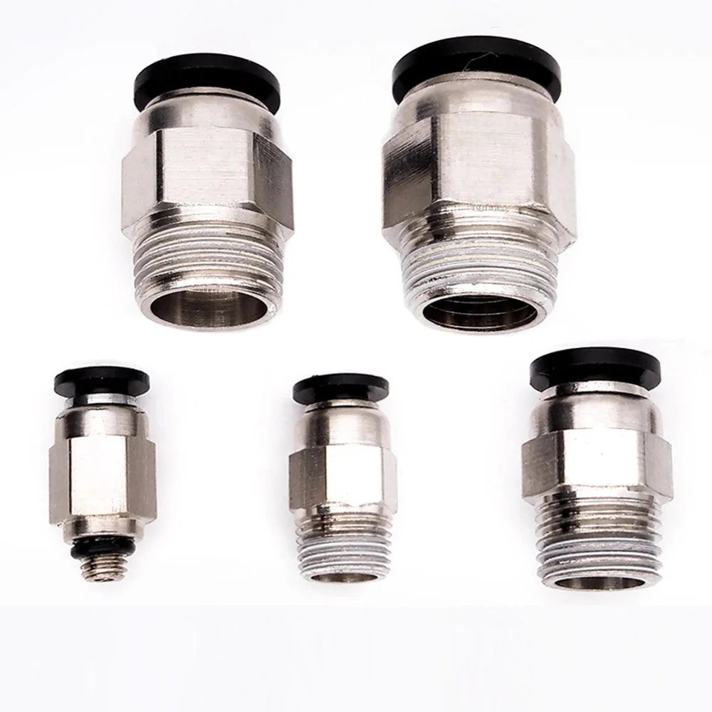 Пневматический штуцер для ПК 1/8 &quot1/4&quot 3/8 &quot1/2&quot BSP Папа 4 мм 6 8 10 OD трубка