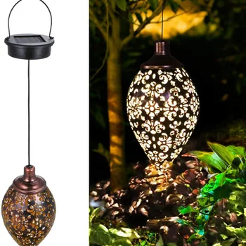 

Solar Garden Light LED Lantern Hanging Outdoor Solar Lamp Waterproof IP55 Olive Shape Sensitive Sensor Solar Powered Lamp