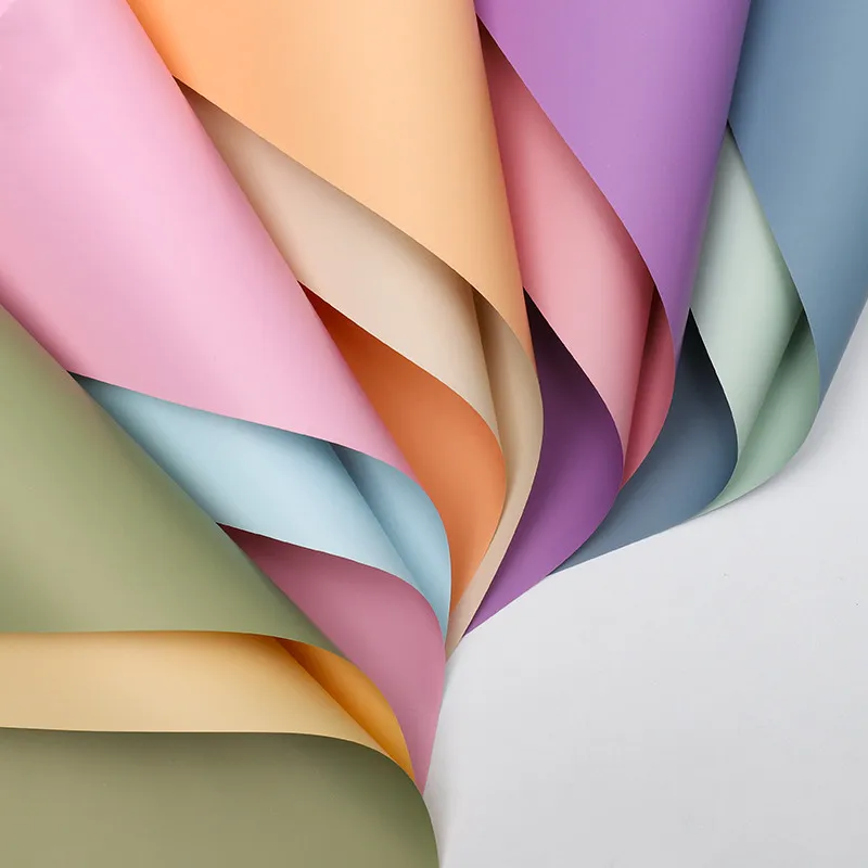60cm/45cm 20PCS 2 color Flower Paper Packaging Gift Waterproof Double-sided Color Florist Wrapping Paper Flower Bouquet Supplies