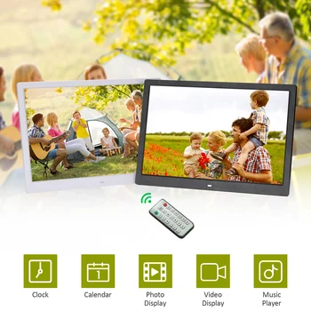 

14" LEDs Digital Photo Frame 1280 * 800 HD Screen Desktop Remote Control Multi Languages with Detchable Bracket accessories