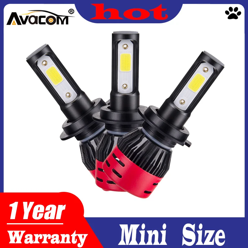 Avacom H7 светодиодный H3 Противотуманные фары Дневные Фары Лампы 12V 4300K 6500K H11 H8 2 штуки