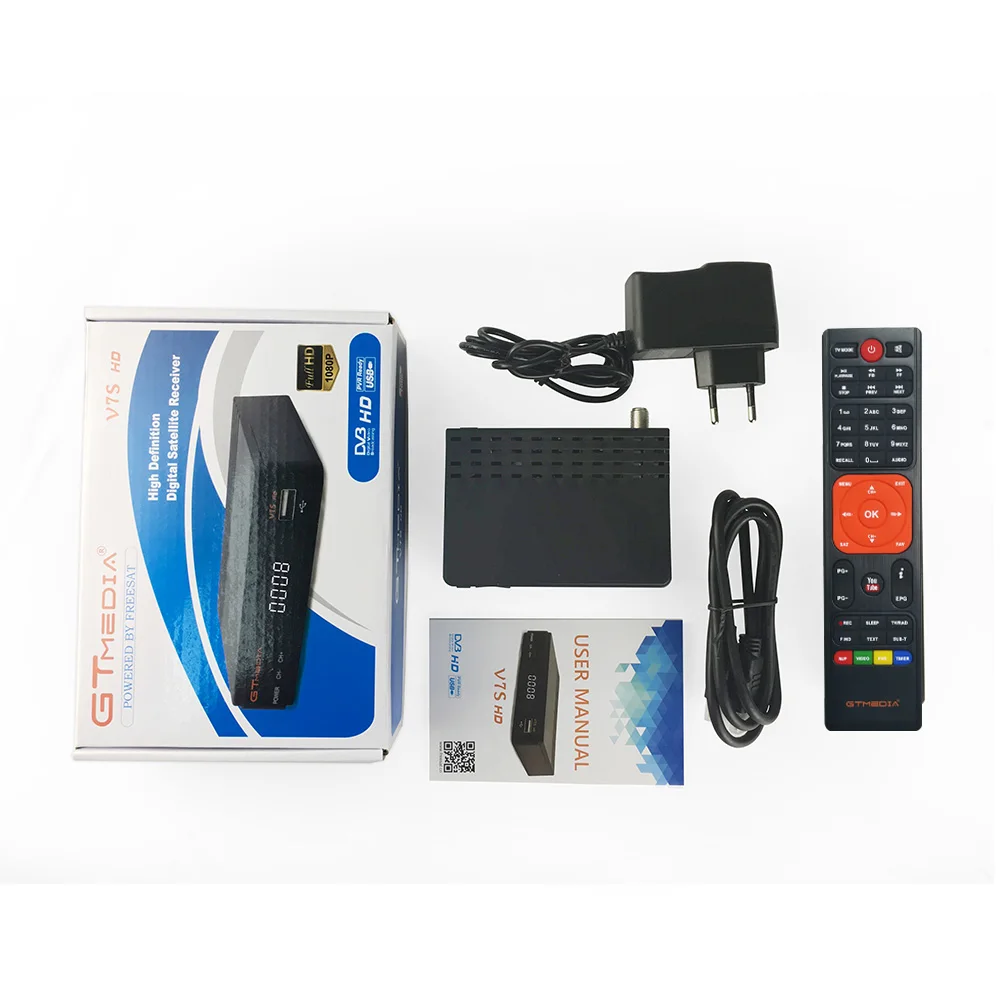 Спутниковый ресивер GTmedia V7S HD Full 1080P+ 1 шт. USB WiFi DVB-S2 поддержка Ccam powervu youpron телеприставка powervu v7 hd