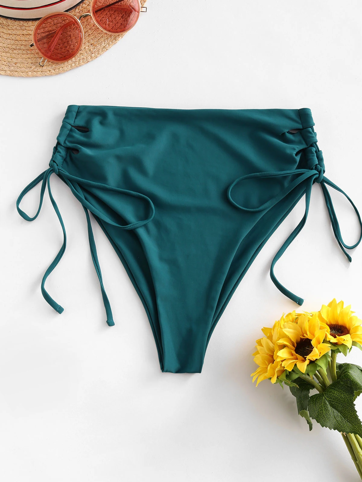 

ZAFUL Side Lace-up High Cut Bikini Bottom