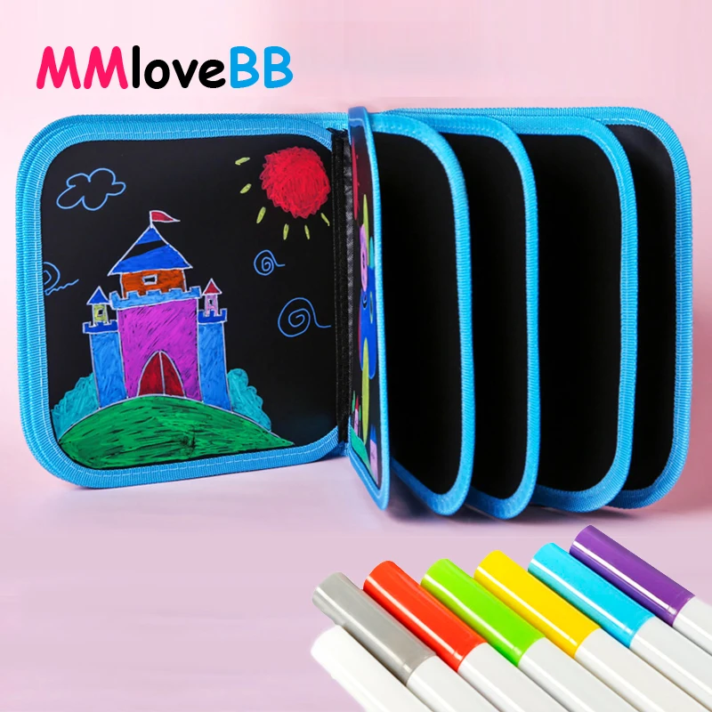 MMloveBB портативная мягкая доска для рисования волшебная ручка раскраска книга