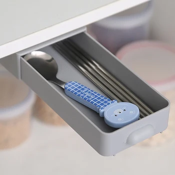 

Hidden Table Under Paste Plastic Desk Organizer Memo Pen Stationery Storage Box Case Desk Drawer Divider Stationery Sticky