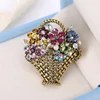 Wuli&baby Rhinestone Flower Basket Brooches Women Beauty Sparkling Flower Weddings Party Causal Brooch Pins Gifts ► Photo 3/3