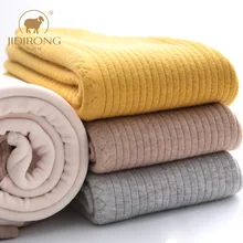 Новые стильные детские хлопковые брюки на осень и зиму шерстяные брюки для мальчиков и девочек плотные леггинсы с начесом трикотажная одежда