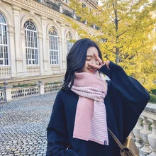 Зимний кашемировый шарф женский клоун для роста студентов любовь зеркальная ткань шарф осенний шерстяной шарф