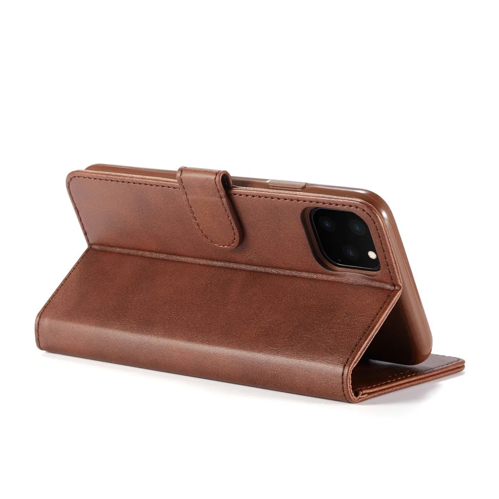 Wallet Case Leather Magnet Flip Cover Case With Card Slot Stand Leather phone Case For iPhone 11 Pro Anti-scratch Phone Case