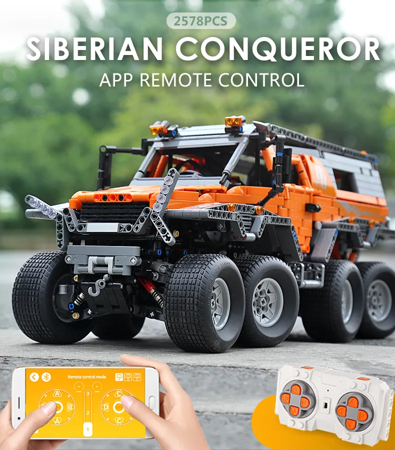 Yeshin 23011 Technic Cars серия MOC Avtoros Shaman 8x8 внедорожная модель автомобиля строительные наборы блоки кирпичи образовательные Ki