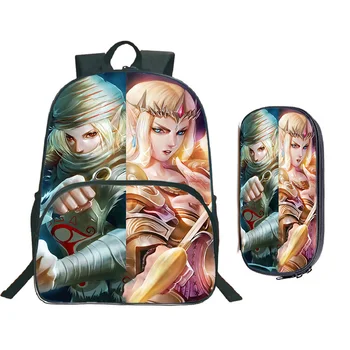 

The Legend of Zelda Zelda Sheik Split Students Backpack Boys Girls Fashion Surprise Gift School Bag(2set / Backpack+pencil Case