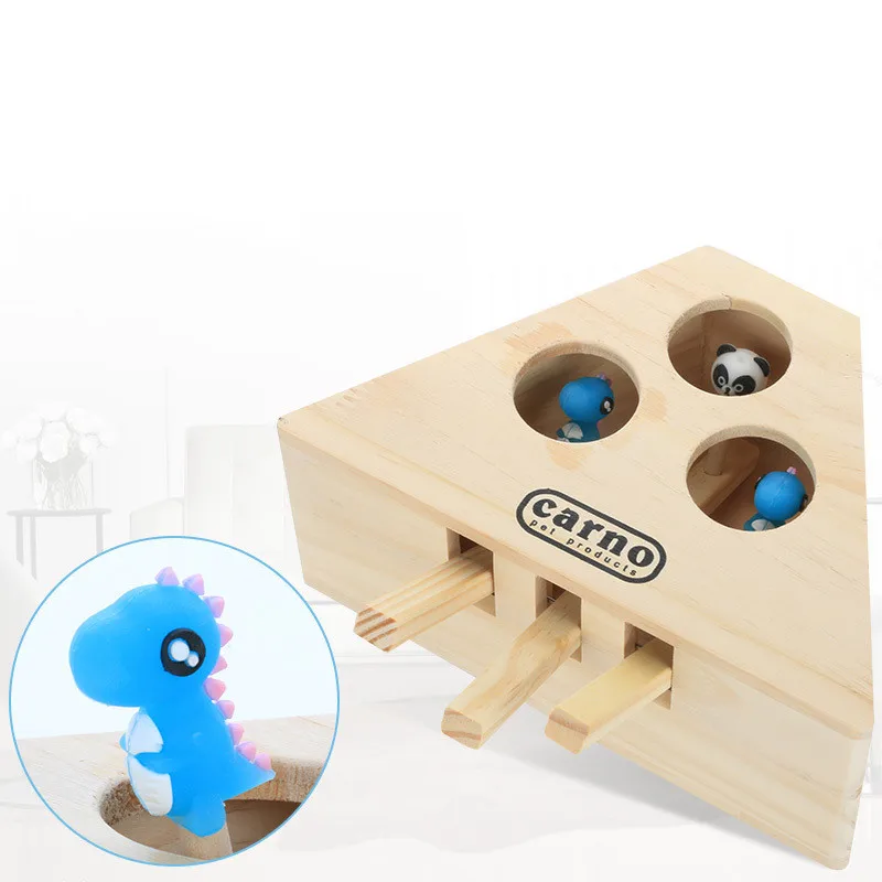 Aapet деревянная игрушка для домашних животных мышь кота Интерактивная удар Whac A