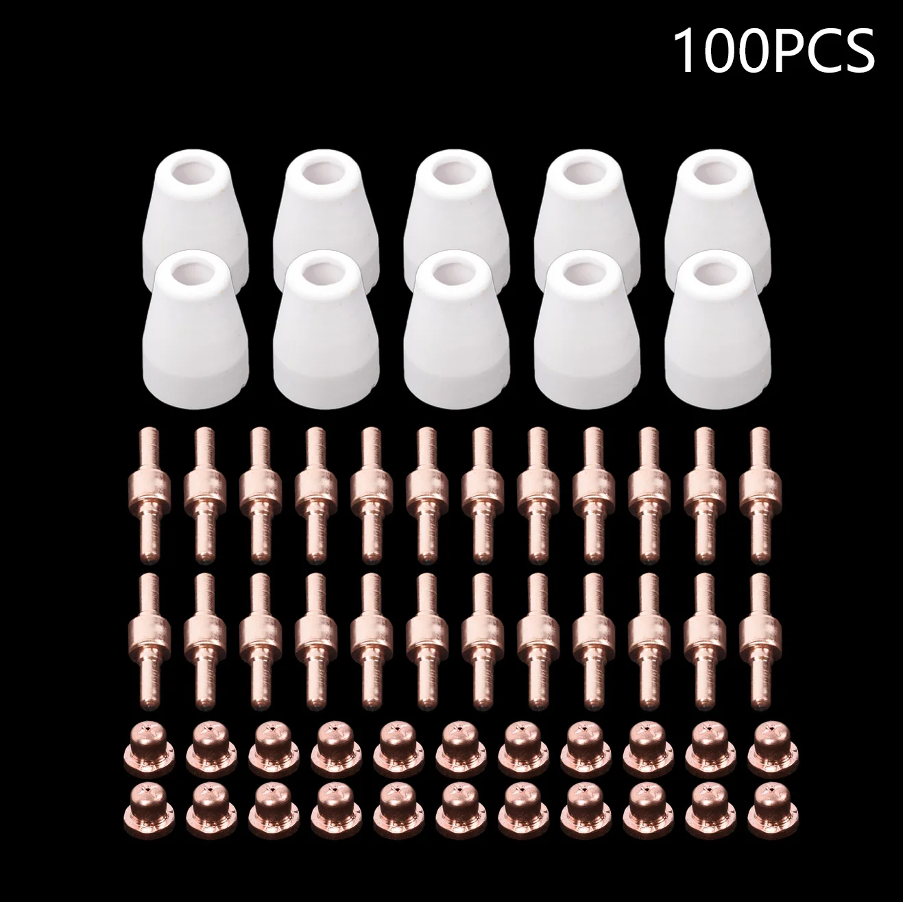 

100 Pieces Consumable CUT-50D CT-312 Electrode Tip Torch PT-31 LG-40 Plasma Cutter Cutting Nozzle Welding Nozzle