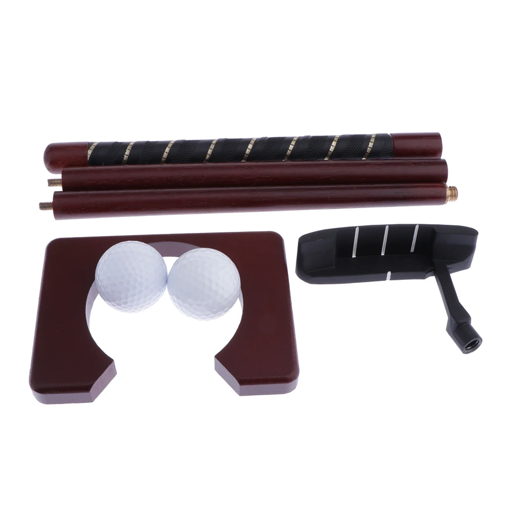Portable Mini Golf Putter Gift Set Office Indoor Home Travel Putting Practice Tool Toys With Case Putting Training Aids Trainer