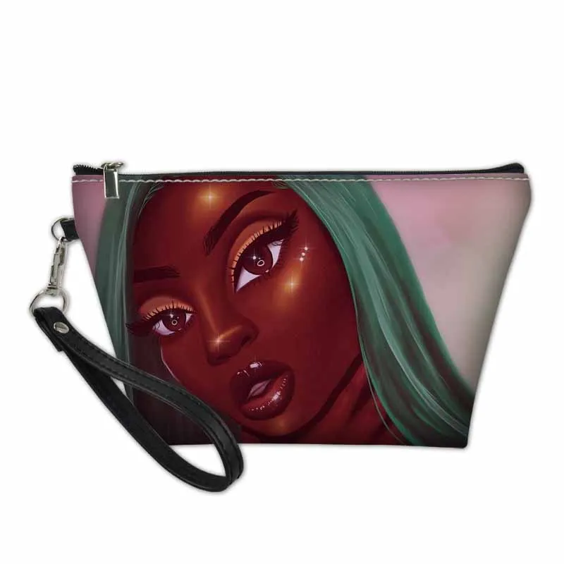 FORUDESIGNS Black Women Art African Girls Printing Function Wash Kit Bag Ladies Toiletries Pouch Females Cosmetic Cases Bolsa - Цвет: YQ4598Z8