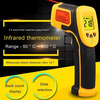 

Smart Sensor Digital AS530 LCD Handheld Infrared Thermometer Temperature Meter Tester Red Laser Non Contact IR Pyrometer Gun Hot