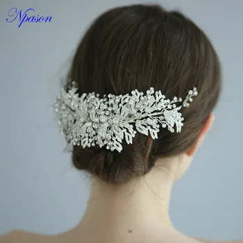 

Modeling Photography Ornaments Luxury Hair Jewelry Bride Wedding Hair Accessories Silver Hairband Party Dress Hair DecorateJ6239