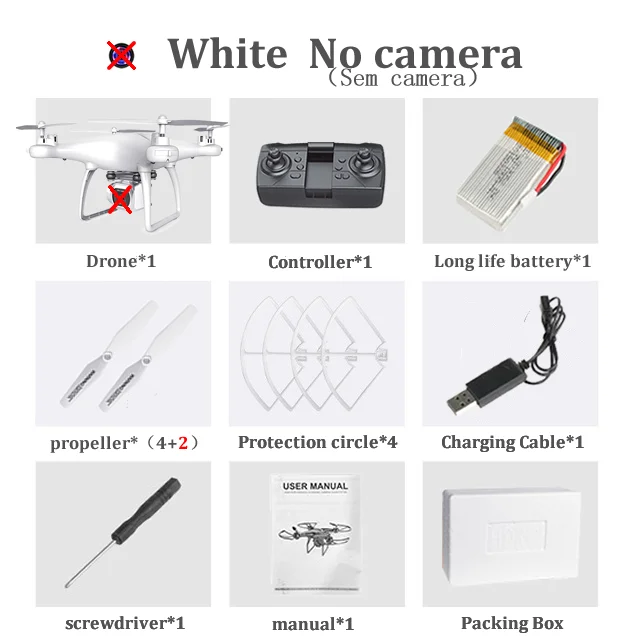RC Drone FPV WIFI with Aerial Photography UAV 4K HD Pixel Camera Remote Control 4-Axis Quadcopter Aircraft Long Life Flying Toys