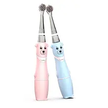 Детская Водонепроницаемая электрическая зубная щетка милый медведь ручка светодиодный инструмент для чистки полости рта