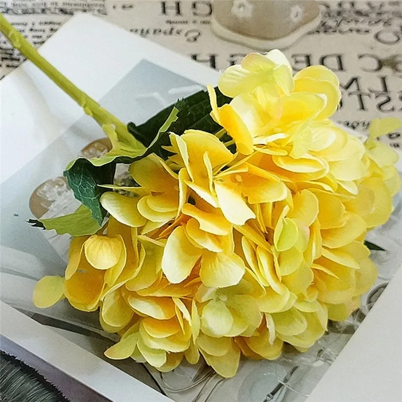 3pcs/bouquet Artificial Flowers Silk Hydrangea Bride Bouquet Wedding Home Decoration Accessories For Vase Flower Arrangement