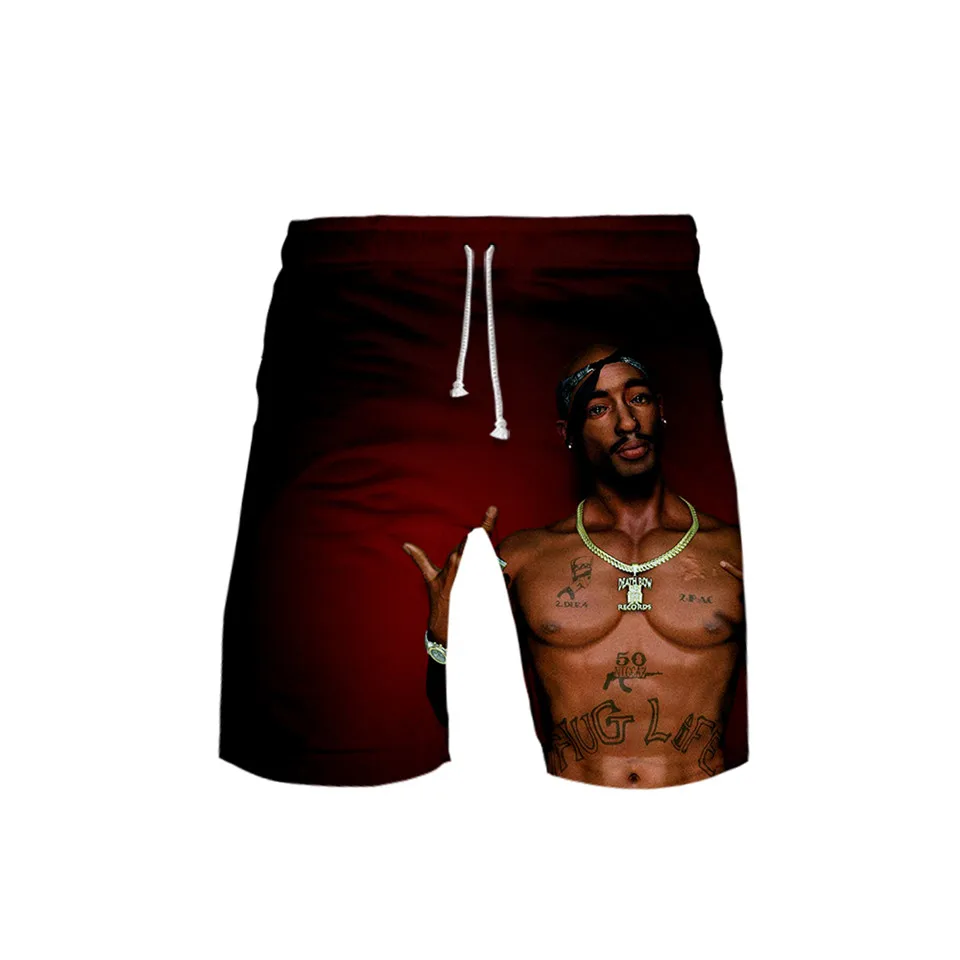 3D Рэппер 2Pac одежда для плавания, Шорты для плавания, пляжные шорты, шорты для плавания, Шорты для плавания, мужские спортивные шорты для бега