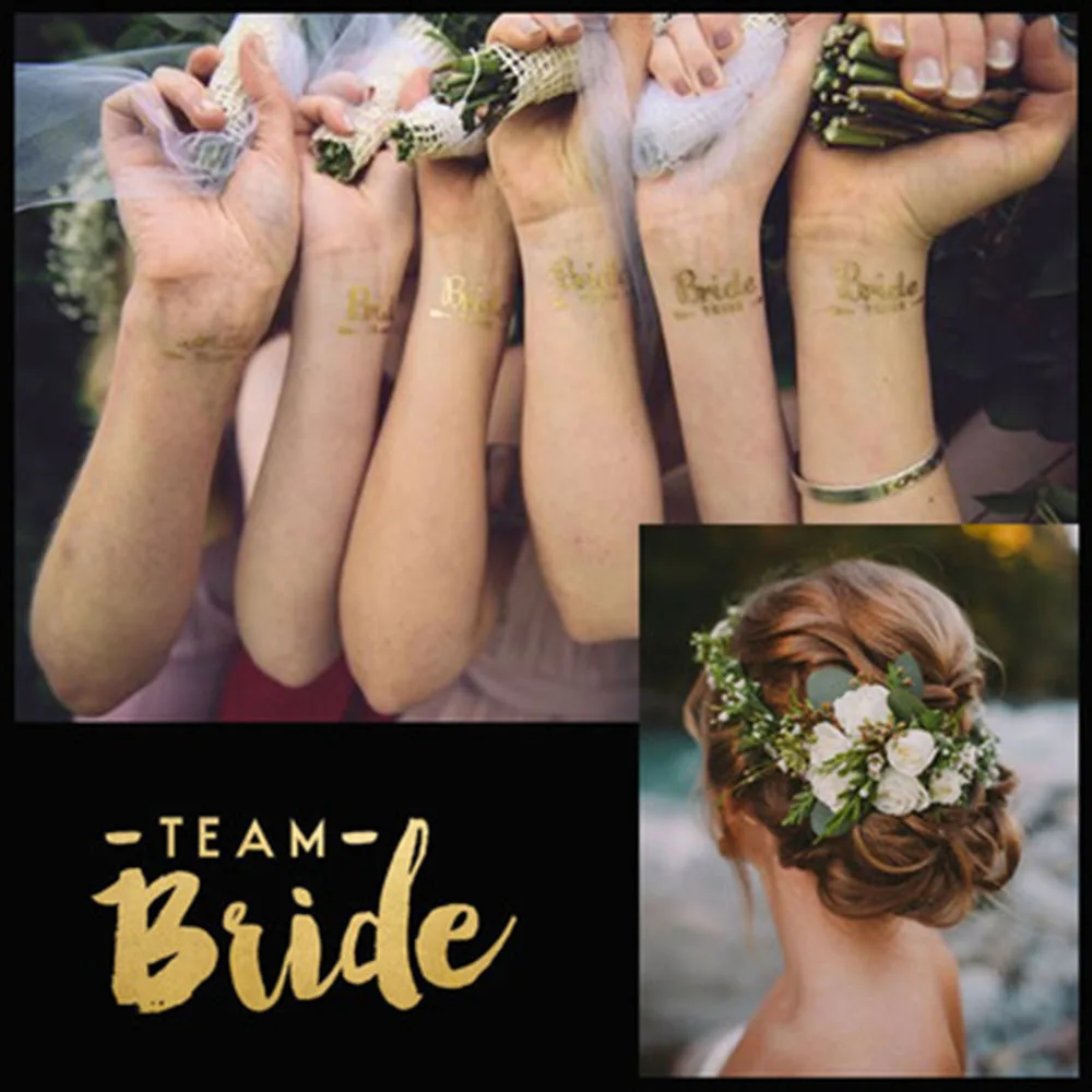 

Temporary Golden Tattoos Stickers Jewelry Bracelet Party Tattoos Fashion Fash Tattoo Paste Makeup Girl Arm Waterproof Tattoo