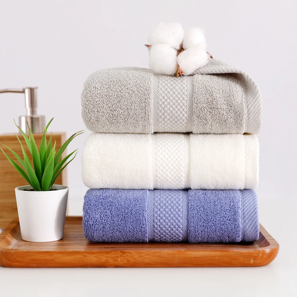 

China Continent Pure Cotton Water-Absorbing Face Wash Household Bath Thick Men And Women Soft Adult Couples Hebei Province China