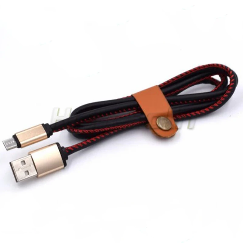 300 шт usb type-C кабель быстрое зарядное устройство Кожаный Плетеный кабель для samsung S9 S8 Xiaomi Redmi Note 7 Mi9 Быстрый USB-C зарядный шнур