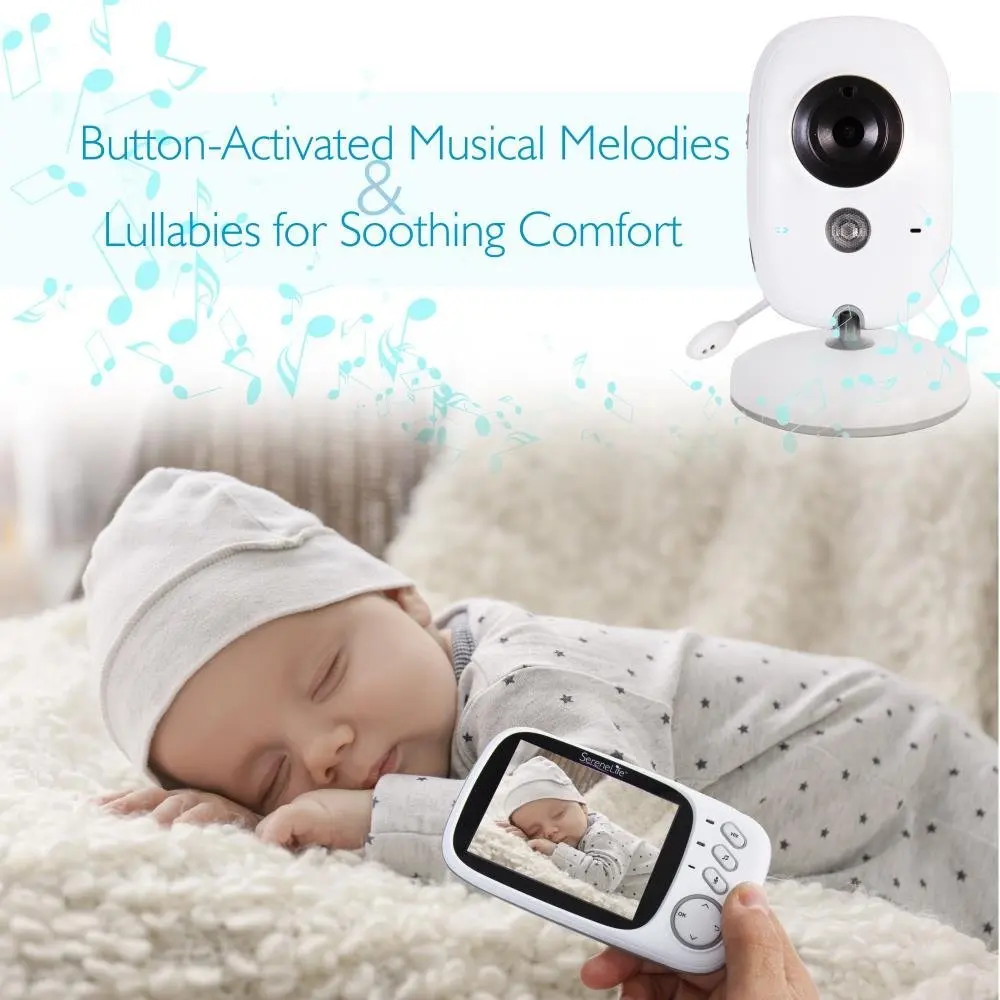 Monitor do Bebê com Câmera de Vídeo sem Fio Polegada Tela Colorida Noite Versão Falar Volta Intercomunicador Bebê Babá Câmera Segurança Vb603 3.2 6 Monitores de bebê