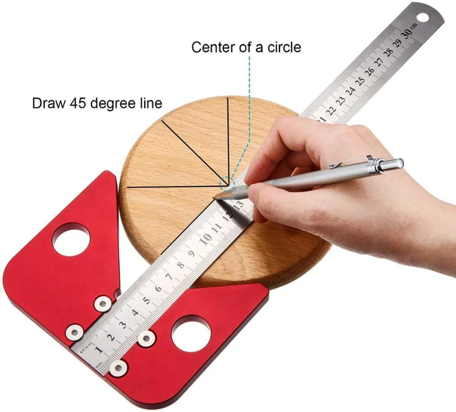 12 Stainless Steel Center Finding Ruler. Ideal for Woodworking, Metal Work