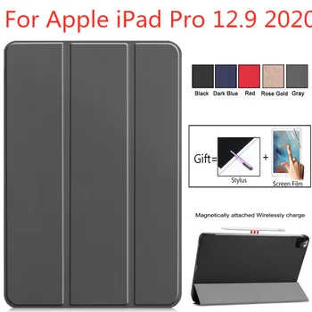 

For iPad Pro 12.9 Inch 2020 PU Tablet Case Flip Stand Cover For iPad Pro 12.9 Inch Protective Case + Sleep Function +Pen Holder