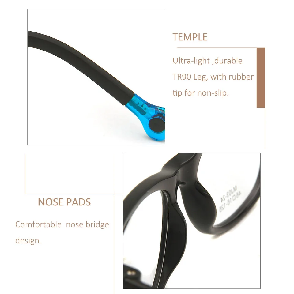 ESNBIE Cool Kids Glasses Frames Boy Girl Rectangular Kid's Eyeglasses Nerd TR90 Flexible Children Plastic Memory Rx Lens