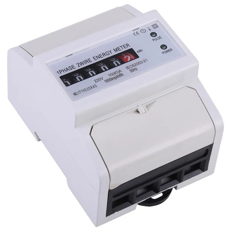 1 Phase 2 Wire Din Rail Electronic Energy Kwh Meter 10 40 A Power Consumption Watt Energy Meter Energy Meters Aliexpress