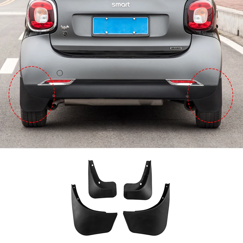 

4 шт., автомобильные резиновые украшения для крыла для Mercedes New Smart 453 Fortwo Forfour