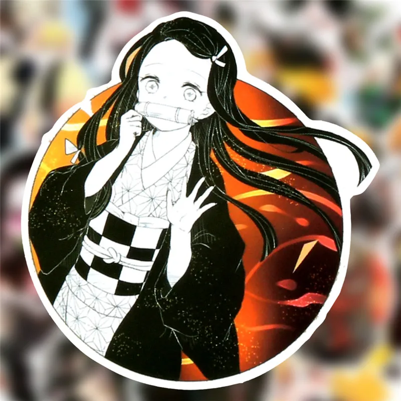 50 шт. Demon Slayer: Kimetsu no Yaiba аниме наклейка s ПВХ граффити наклейка s чемодан багаж гитара для детей игрушки