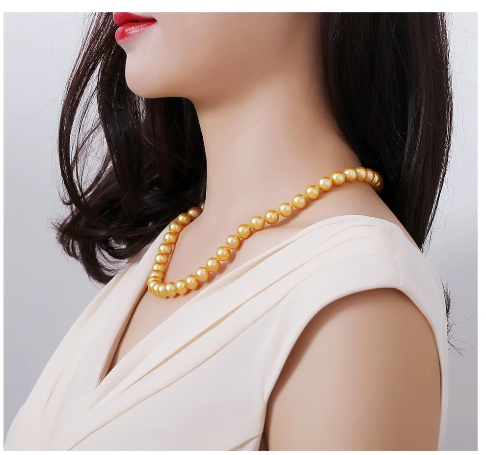 海水金珠项链_05