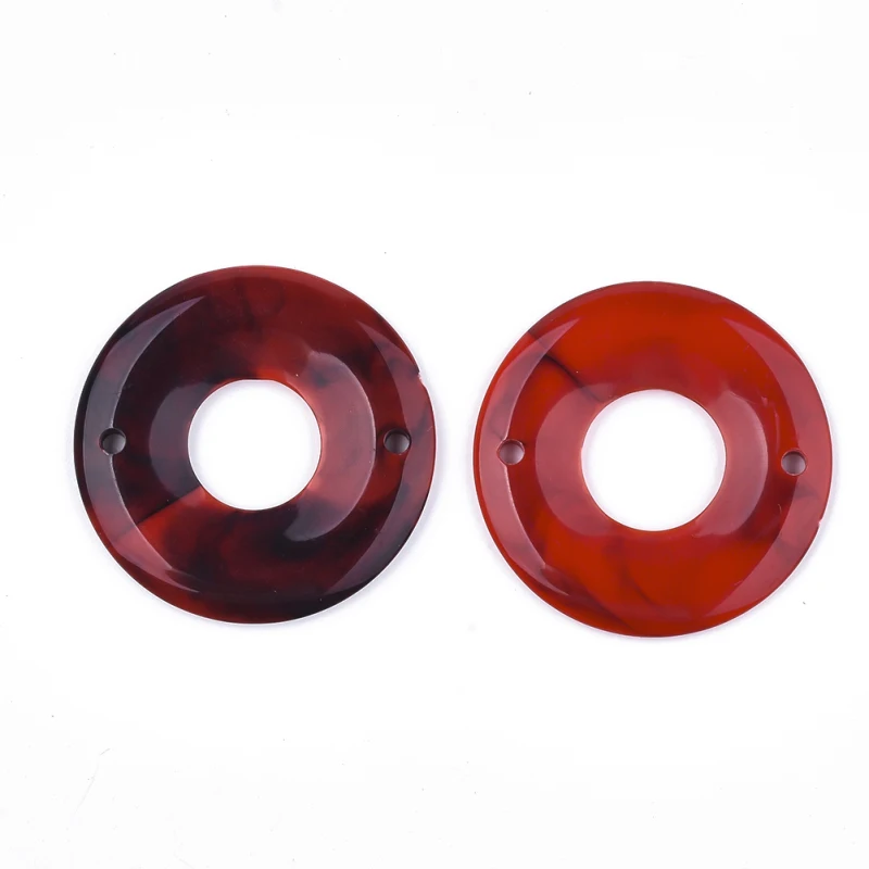 500g Acrylic Bead Links Imitation Cloud Style Donut/Pi Disc Connector for DIY Jewelry Making 43x4mm, Hole: 2.5mm