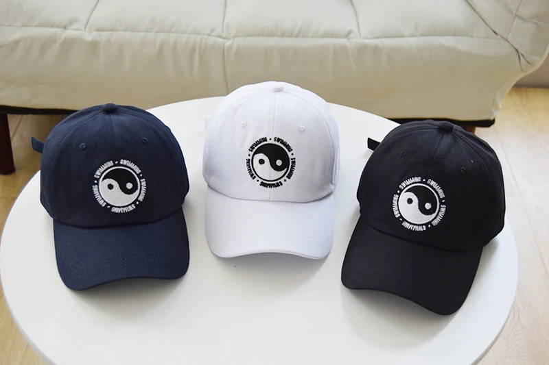 Men Women Baseball Cap Cotton Yin and Yang Gossip Embroidery Mac Miller Dad Hat Unisex Sport Hip Hop Adjustable Sun Caps CP0416 (13)