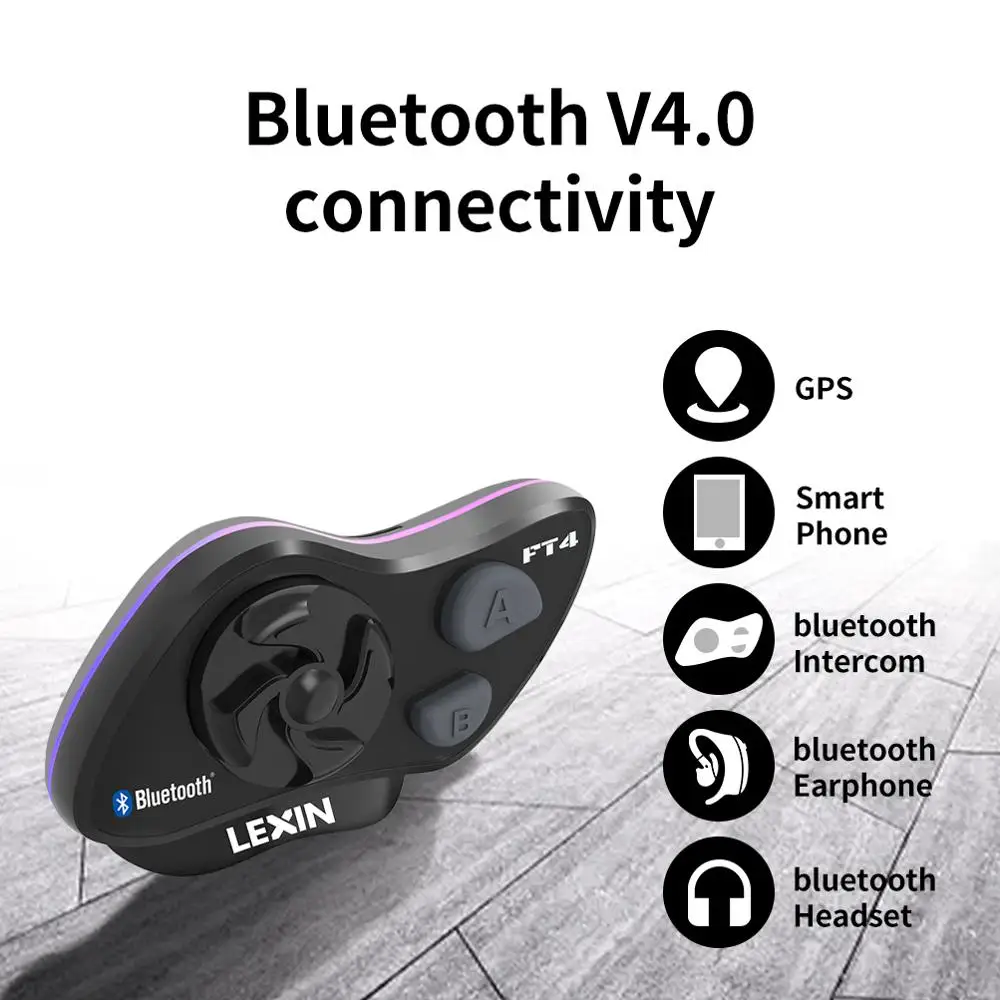 2019 LEXIN FT4 2 шт 1 4 Мотоциклист Bluetooth Переговорное Устройство для Шлема Мотогарнитура