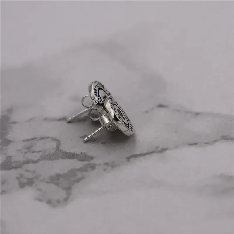 617413500 12mm Настоящее 925 пробы серебряные серьги-гвоздики для женщин pendientes mujer moda pendientes хорошее ювелирное изделие - Окраска металла: 617413500 12mm