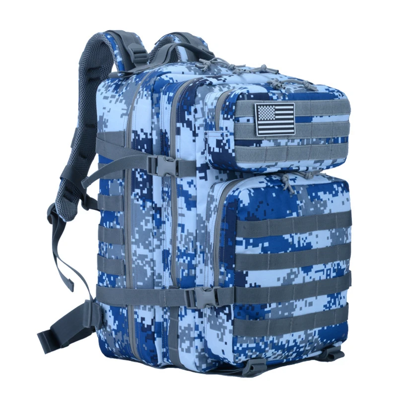 45L Outdoor Hiking Travel Bag Military Tactical Backpack Men Women Trekking Hunting Camping Climbing Camouflage Bags Rucksack - Цвет: Ocean Digital