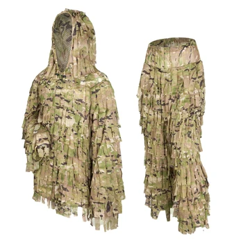 

Sniper Camouflage Military Uniform Wilderness Hunting Ghillie Suit Army Fan One Size Tactical Uniform Waterproof Hunting Clothes